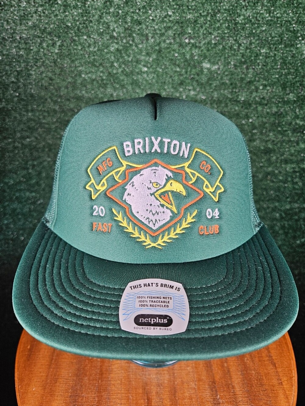 NWT Brixton Ruckett Dark Green Trucker Hat / Snapback / Size - OSFM